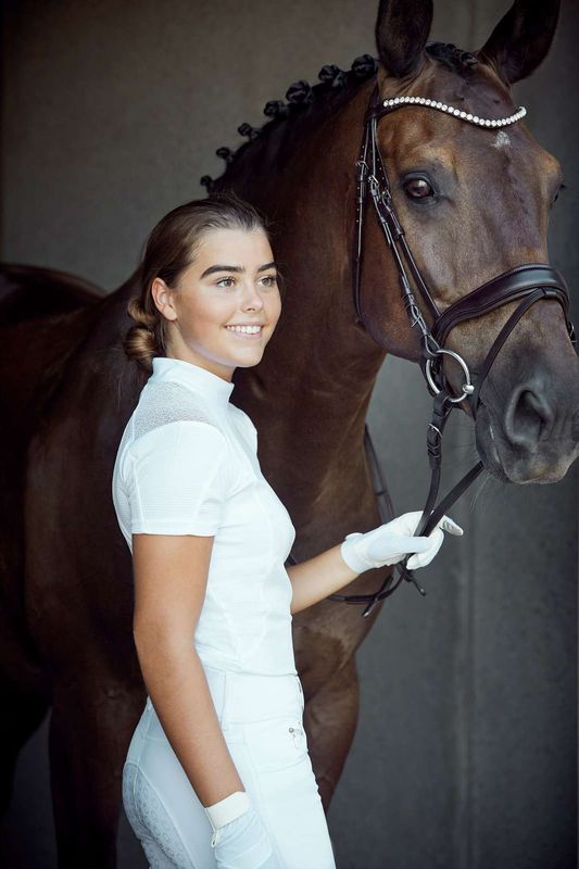 Andalouse Ridebukse Full grip Hvit